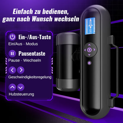 Nex - App-ferngesteuerter interaktiver Masturbator, 10 Vibrations- und 10 Hubmodi, 360° enge Umschließung