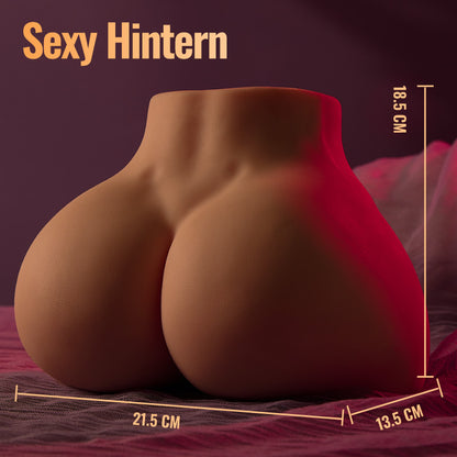 Lily: 3D-realistischer männlicher Masturbator Braune Farbe