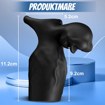 Titan - 9 Vibrationen  Simulierte Penis-Textur  Hoden- & Penis-Doppel-Schamring  Paar-Sexspielzeug