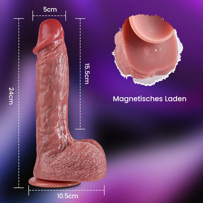 Realistische Vibration Stoßen Blowjob 24cm Silikon Dildo Fernbedienung