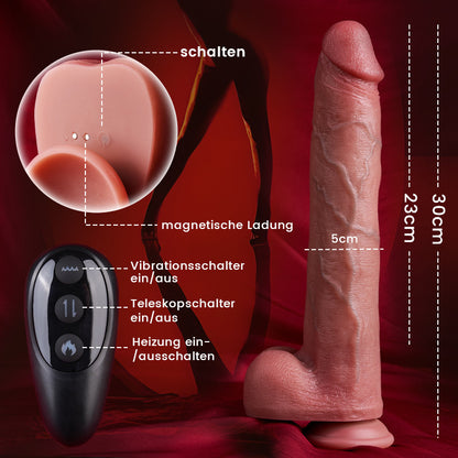 HONKAI - Heizender Dildo mit 8 starken Stößen und 10 vibrierenden Saugnäpfen