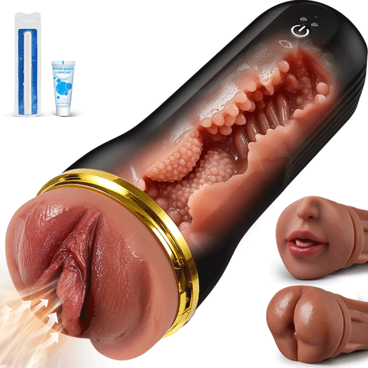 Bestvibe Pro‑ 3 austauschbare Hüllen, drei einzigartige Genusserlebnisse, männlicher Masturbator, 5 Saug‑ & 10 Vibrationsmodi