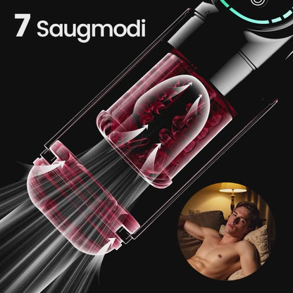 Scarlet - 360° Zungenlecken Lebensechte Dicke Hülse mit 7 Saugmodi Blowjob Stroker