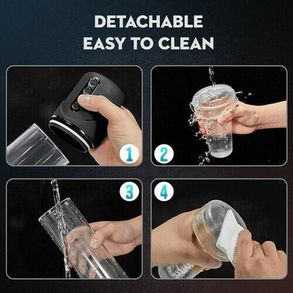 2IN1 Penispumpe 6 Saugmodi Schwarze Matte Textur YINGJUE