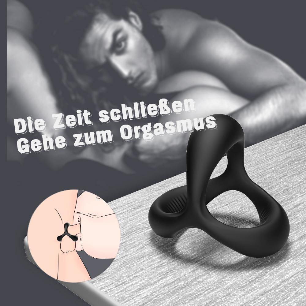 Penisringe drei Ringe Schwarz Härter Länger Größer - acmejoy-de
