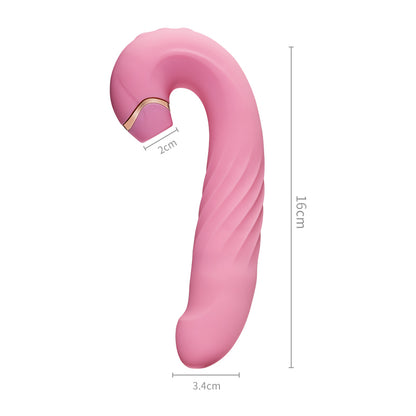 Weiblicher rosa Vibrator für Paare 10  Saugen Vibrieren 3 Stoßen